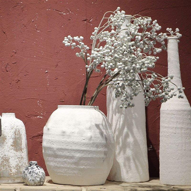 玄关粗釉陶瓷花瓶北欧风客厅居家桌面花插镂空民宿样板间花器摆件,家居饰品,花瓶,淘宝优惠券,粉丝福利购,淘宝优惠卷