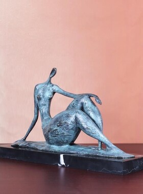 雕塑抽象飘精美工艺饰品酒店办公室客厅书房软装欧式家居桌面摆件