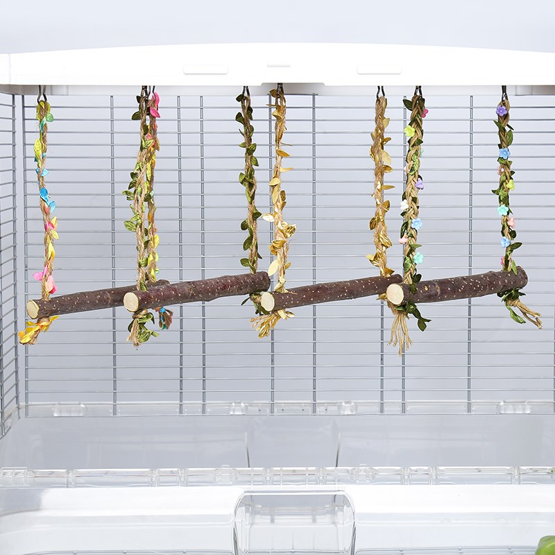 鹦鹉秋千鸟笼吊环鸟藤木玩具爬梯玄凤牡丹鹦鹉专用啃咬玩具大全