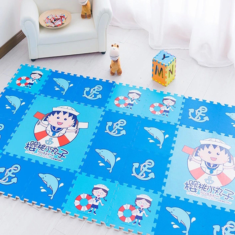 环保儿童拼接卡通地垫防滑覆膜宝宝爬爬垫樱桃小丸子泡沫地垫,居家布艺,家用脚垫,淘宝优惠券,粉丝福利购,淘宝优惠卷