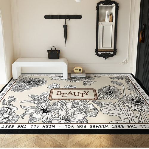 轻奢入户门地垫耐脏可擦免洗家用玄关进门门口脚垫地毯防滑门垫子