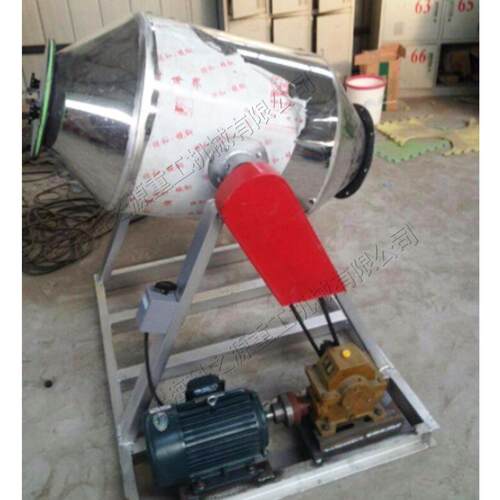 磁粉陶瓷饲料搅拌机360度旋转翻转搅拌机 腰鼓式不锈钢电动搅拌机