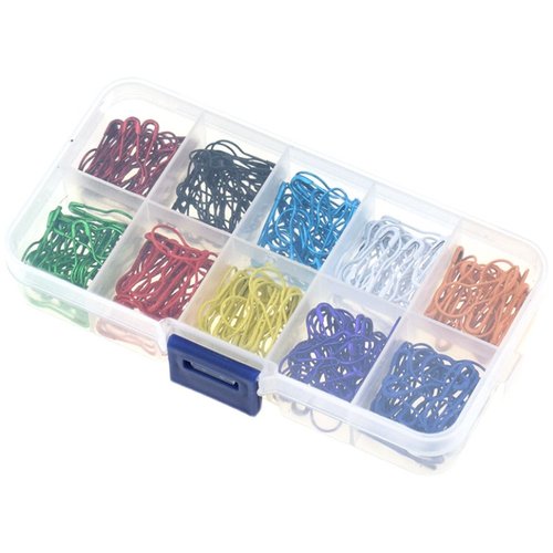 十格十色葫芦形安全别针 小号彩色扣针婴儿衣服固定 服装吊牌别针