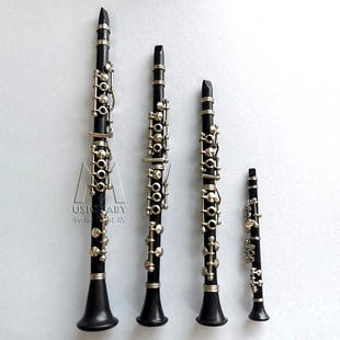 单簧管乐器模型摆件迷你双簧管朋友礼物黑管胸针管乐生日客厅摆饰