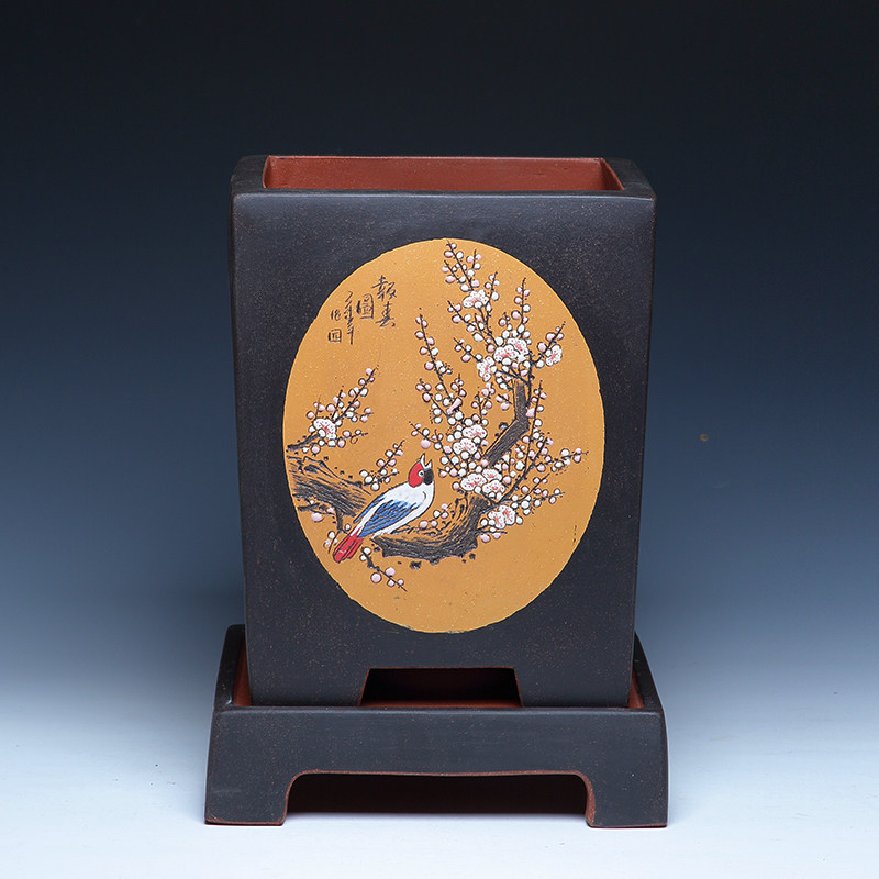 兰花花盆陶瓷大号四方直口盆景盆客厅花卉中高端紫砂花盆托盘精品,鲜花速递/花卉仿真/绿植园艺,花盆,淘宝优惠券,粉丝福利购,淘宝优惠卷