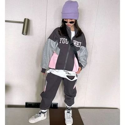 女童德绒t恤秋冬新款中大童百搭上衣儿童破洞长袖加厚打底衫中长