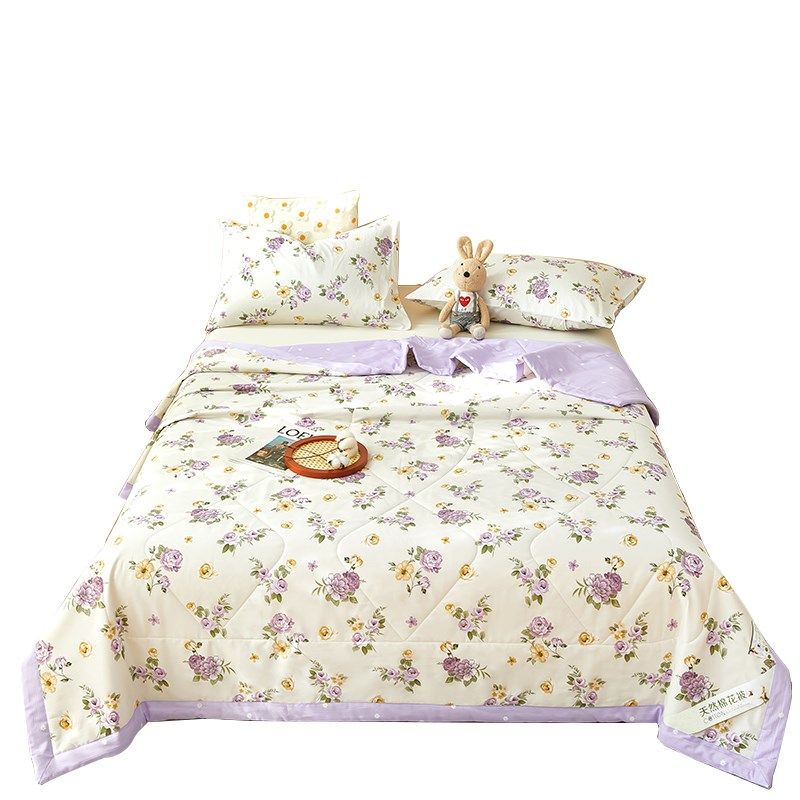 A类里外全棉棉花空调被夏凉被纯棉夏季薄款被子可机洗夏被四件套