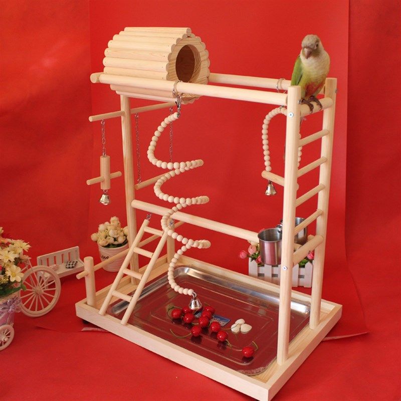 鹦鹉站架游乐场虎皮牡丹鹦鹉架子秋千吊环爬梯站杠鸟窝繁殖箱果叉