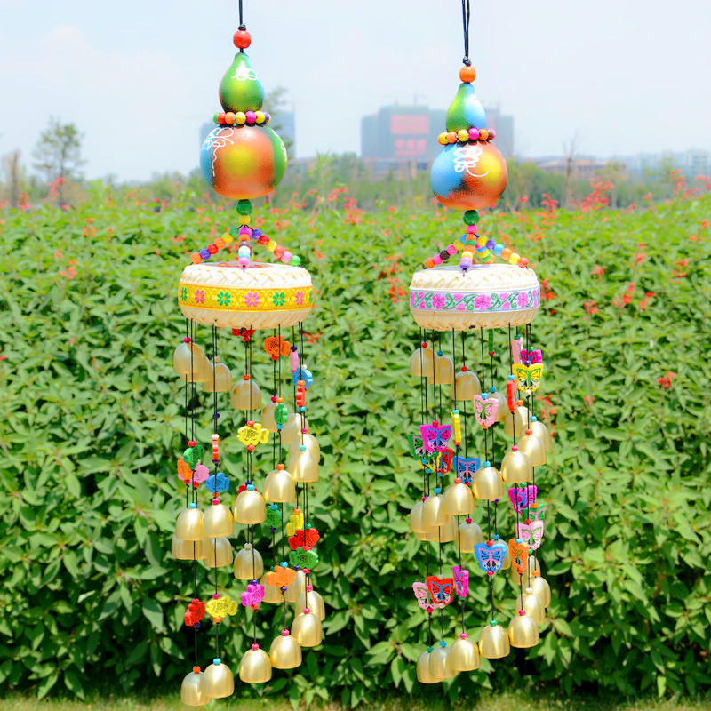 风铃挂饰门饰 特色手工艺葫芦攒钱罐礼物 家居客厅屋顶挂件装饰品