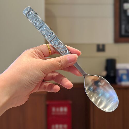 复古德系出口吃仔饭勺子西餐具勺餐更长拌饭勺子