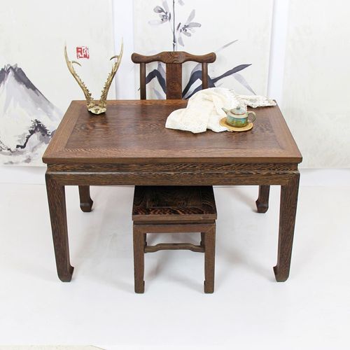 鸡翅木长桌餐桌实木茶桌中式家用饭桌客厅茶几现代红木长条桌