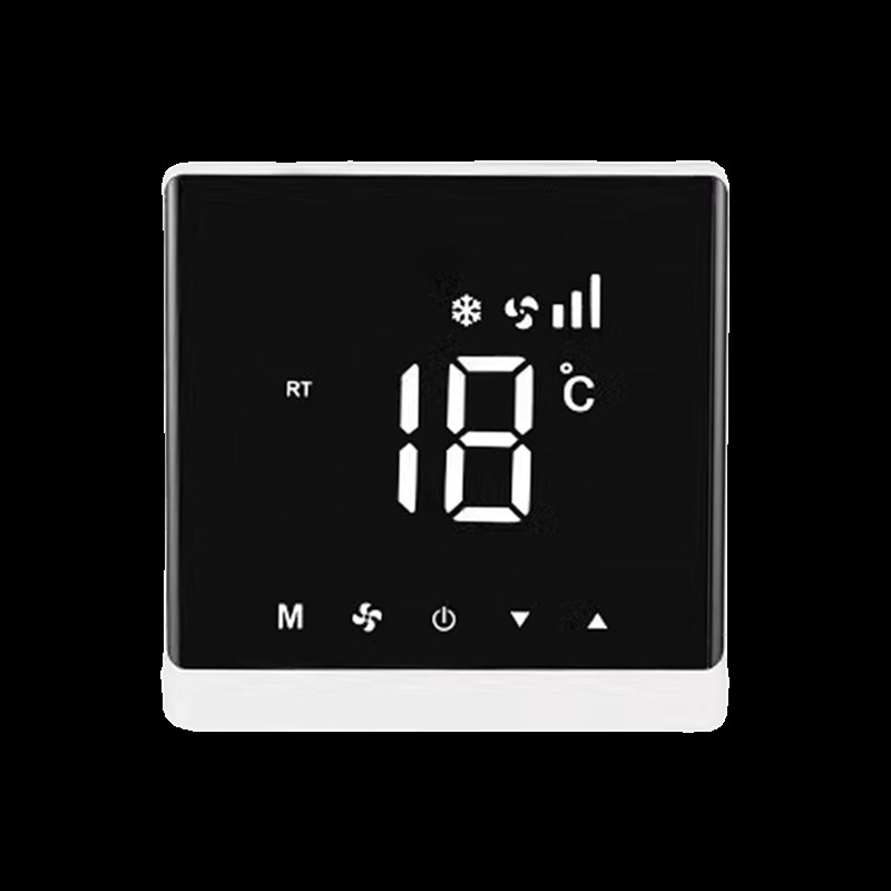 中央空调温控器新款液晶触摸曲面屏风机盘管水机控制三速关