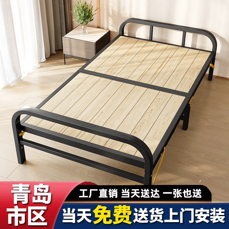 床办公床经济型床出租房加固铁架硬木板床