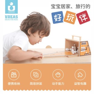亲子互动益智桌面游戏室内男女孩岁木质迷你保龄球儿童
