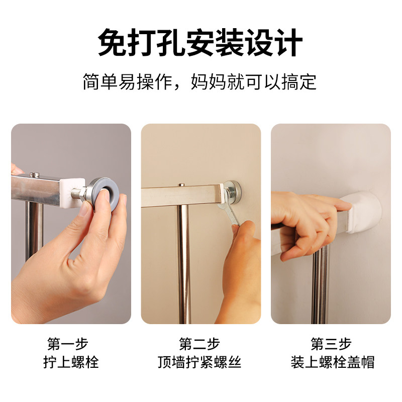 户防护栏免打儿童安全阳台栏杆自装落地飘防盗