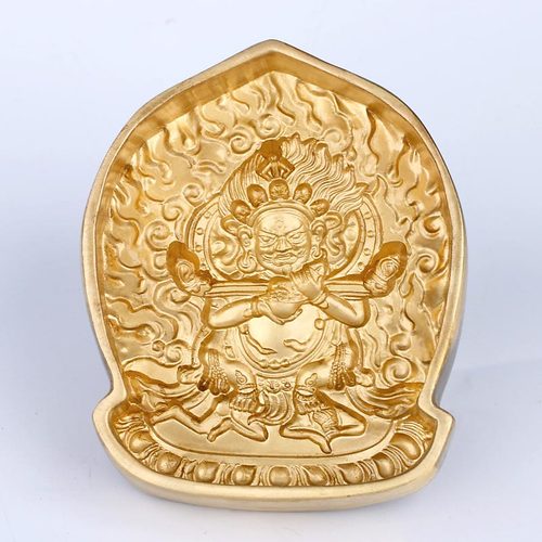 黄铜擦擦模具宝帐怙护法神陶土泥擦格萨尔王大鹏鸟收藏