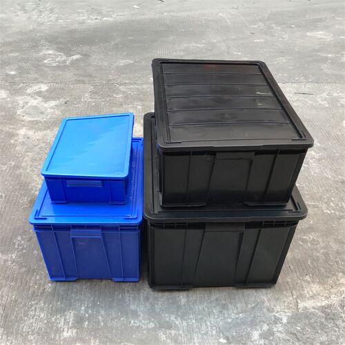 防静电带盖塑料周转箱加厚新整理箱中转箱物流胶框周转箱厂家