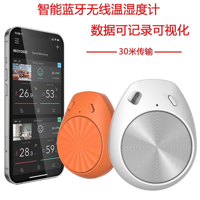 智能PP无线温湿度计高精度室内家用可记录数据温度计湿度计