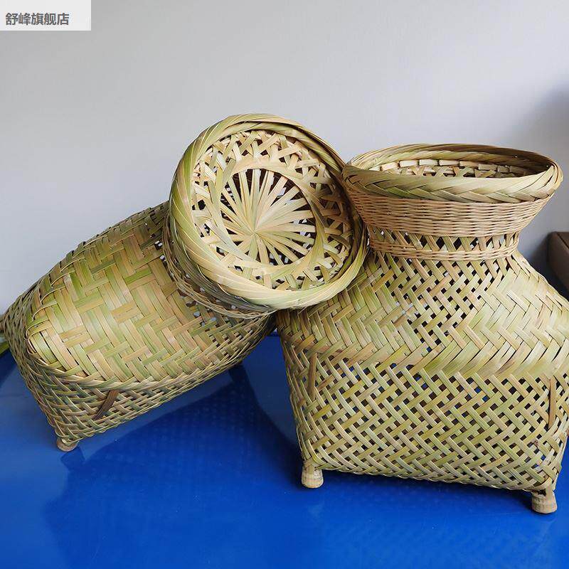 鱼篓贵州传统艺竹制工品穗竹编鱼篓竹篓叶篓竹茶芭磊大号