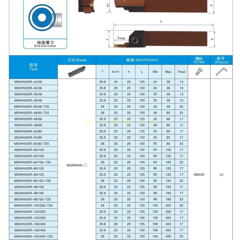 端面燕尾切槽刀杆MGMN200300400大切深加长圆弧切深切槽刀弹簧钢