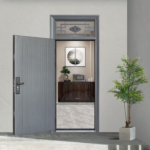 入户门带气窗通风防盗门家用农村庭院大门进户门室外内工程单门