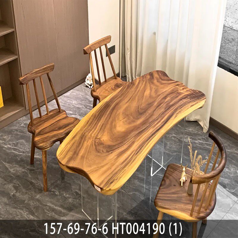 胡桃木实木大板随形桌家用阳台小茶桌现代异形雨木茶几泡茶桌