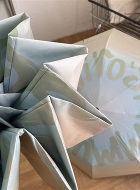 mho菊次郎~渐变系定制全自动晴雨两用女折叠遮阳太阳黑胶雨伞