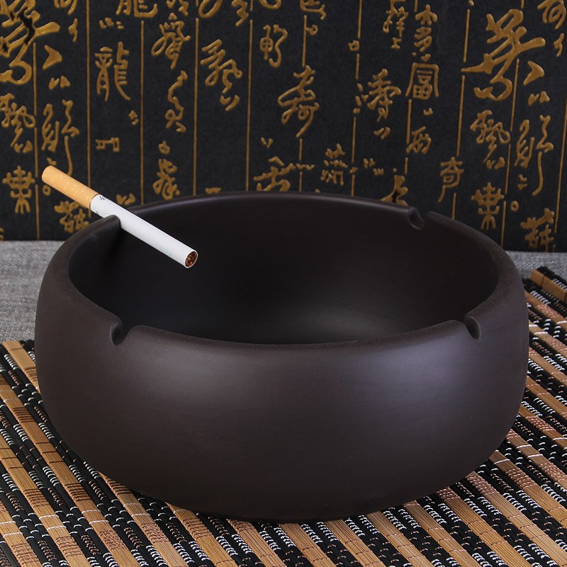 紫砂烟灰缸飞灰办公室茶室复古文艺大号创意性送礼品