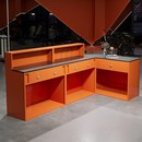 工业风吧台收银台铁艺健身房奶茶店酒吧创意转角前台接待台