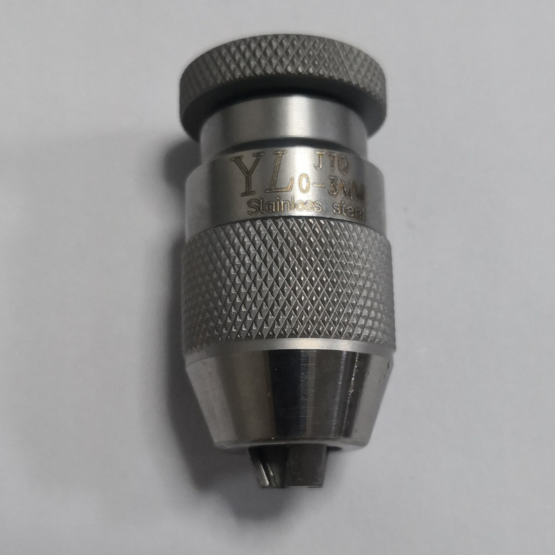 原装台湾亚亮YL穿孔机自紧钻夹头0-3JT0不锈钢配接器螺母接杆