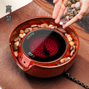 煮茶e器高级电陶炉古法围炉煮茶电炉高端家用功夫茶烧水炉 新中式