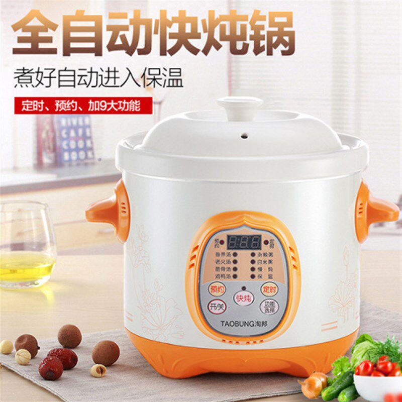 全自动煮粥神器熬粥锅炖盅快速电炖汤锅养生锅预约煲汤电砂锅保温
