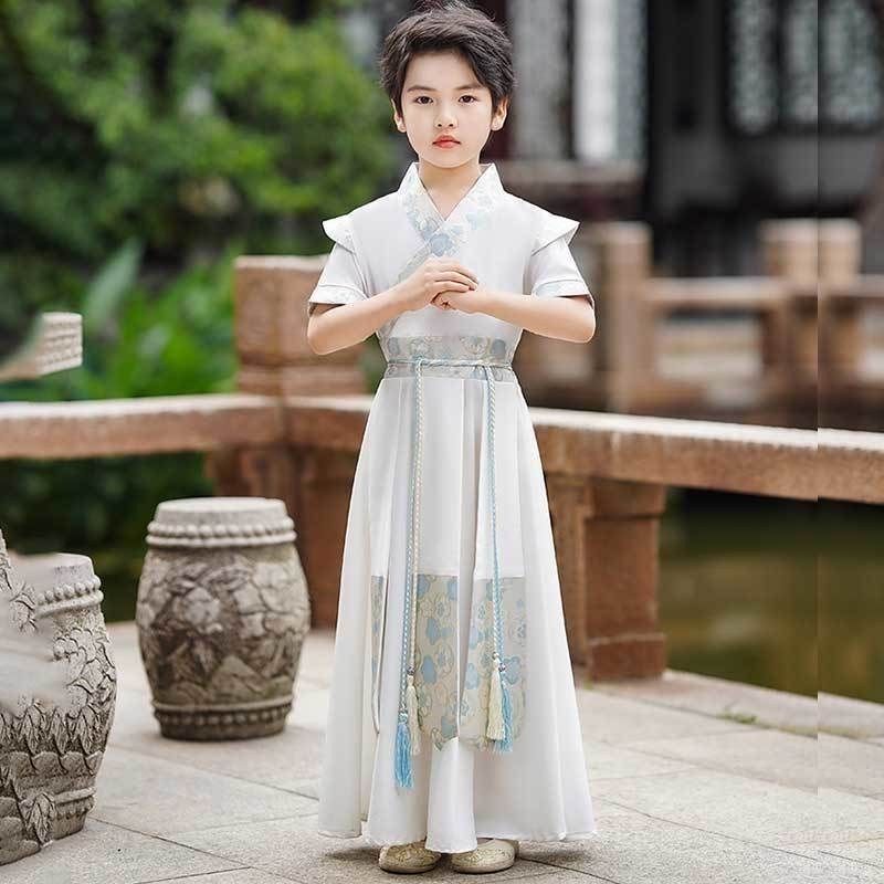 夏季男童汉服短袖2024新款武侠风 中国风 侠客风儿童演出国学服,童装/婴儿装/亲子装,汉服,淘宝优惠券,粉丝福利购,淘宝优惠卷