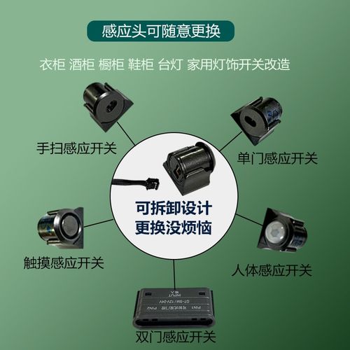 外接式220V感应开关衣柜橱柜开关2023新款手扫触摸人体单门控集控