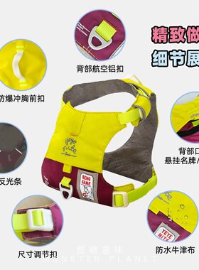 yeyenite椰椰家狗狗胸背带防爆冲工字型胸背嗨轻便牵引绳中小型犬