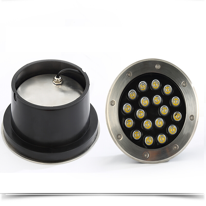 水下地埋灯水底led嵌入式圆形1W3W不锈钢游泳池七彩防水庭院喷泉