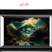 鱼缸背景贴纸高清图3d立体海底水草鱼缸造景外贴装 饰壁纸背景画纸