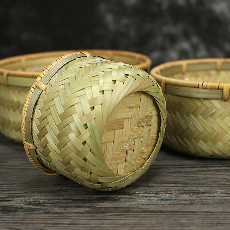 藤口竹编鸟巢篮水果家用收纳篮纯手工头层竹青编织篮天然竹编篮,特色手工艺,竹编/竹雕,淘宝优惠券,粉丝福利购,淘宝优惠卷