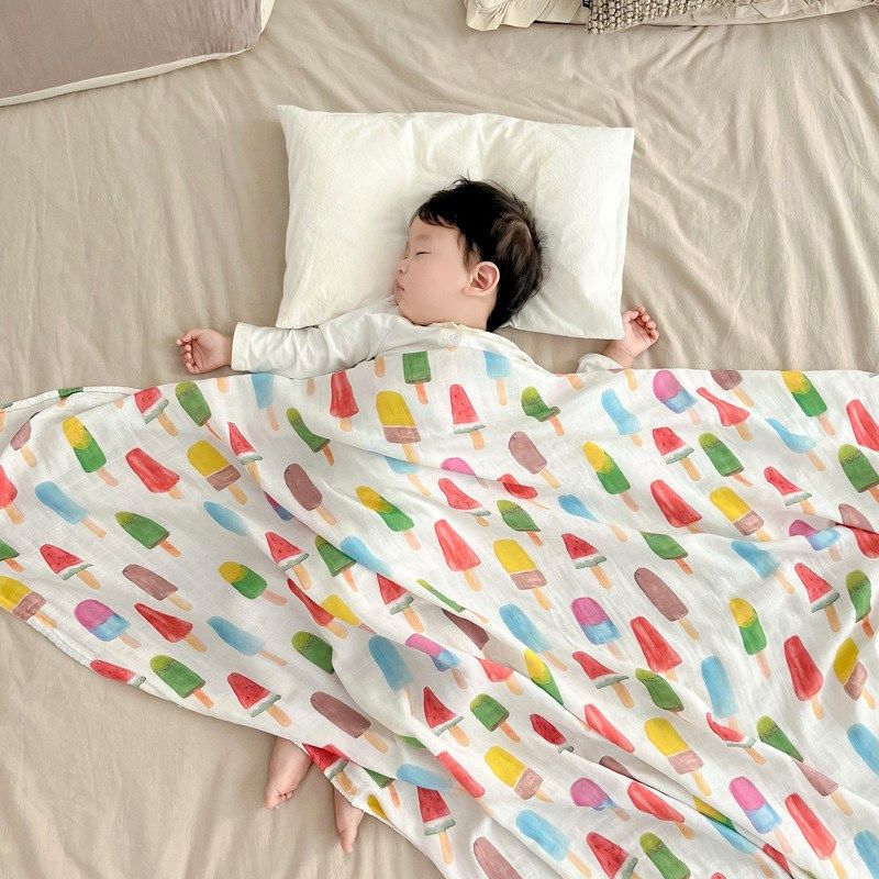 婴儿竹棉纱布包巾A类柔软新生儿包单裹布抱被夏薄宝宝盖毯推车毯,婴童用品,婴童抱被/抱毯,淘宝优惠券,粉丝福利购,淘宝优惠卷