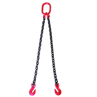 双钩起重链条索具羊角抓钩卡链勾卸钢筋专用捆绑吊链挂链行车挂钩