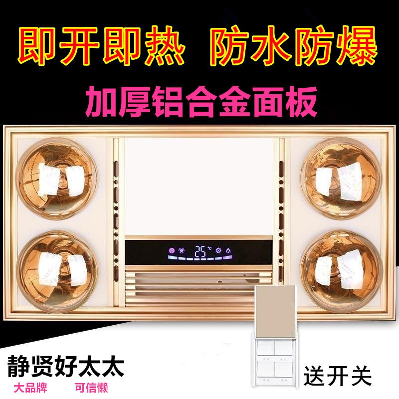 浴霸取暖灯浴霸灯浴室吊顶洗澡间长方形灯暖