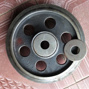 艾禾新款导向轮张紧轮无螺丝孔加大轮子易掉履带轮子边履带轮