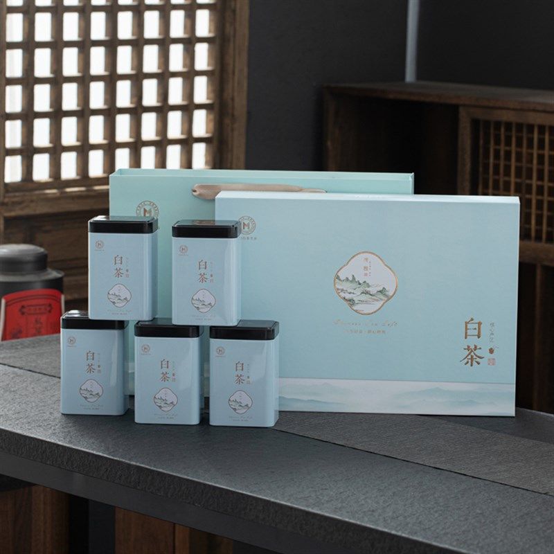 新茶礼盒安吉白茶包装盒罐空盒半斤礼品盒茶叶盒子空盒