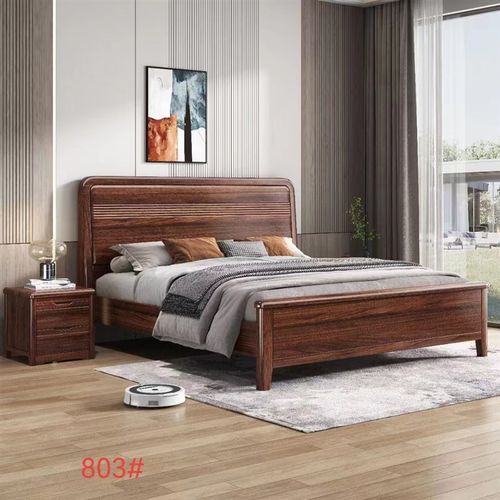 乌金木实木床.米米人床全实木现代卧