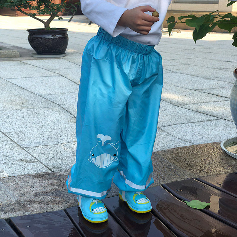 儿童雨裤幼儿园宝宝男女童小中大童雨衣装小孩学生防水裤卡通