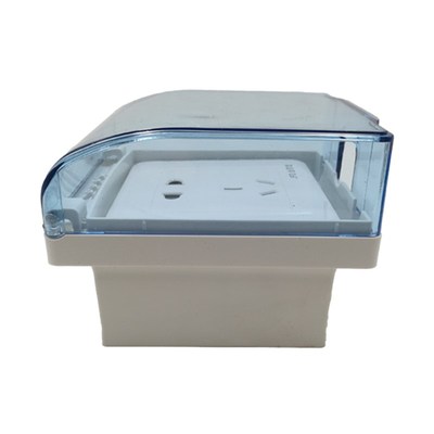 86型明装明线明盒防水五孔插座10A防溅盒防尘盖带开关一开16A三孔