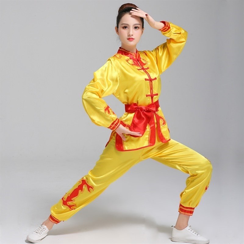 元旦儿童喜庆打鼓演出服装男女成人武术服中国风表演服开场舞锣鼓