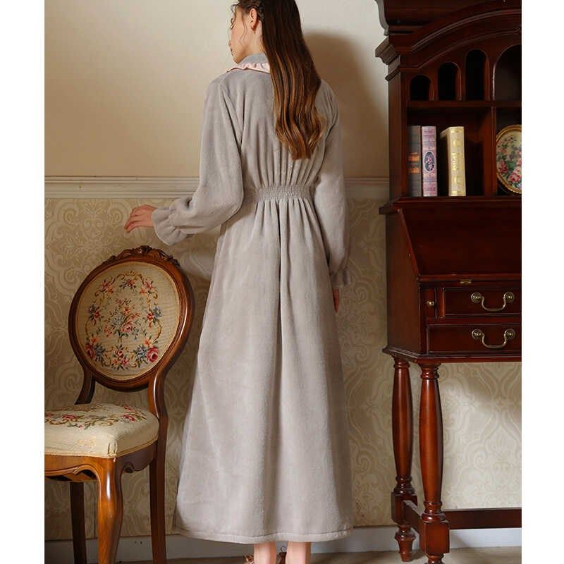 法式宫廷风睡衣女秋冬季2024新款法兰绒睡裙睡袍性感浴袍长款加厚,女士内衣/男士内衣/家居服,睡袍/浴袍,淘宝优惠券,粉丝福利购,淘宝优惠卷