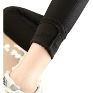 子 高腰显瘦小脚铅笔魔术紧身加绒加厚裤 黑色打底裤 女外穿春秋薄款