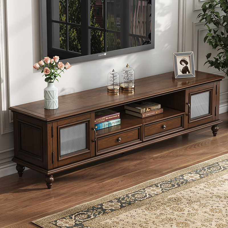 森趣美式全实木家具套装客厅家具简约小户型柜子电视柜茶几组合,住宅家具,电视柜,淘宝优惠券,粉丝福利购,淘宝优惠卷
